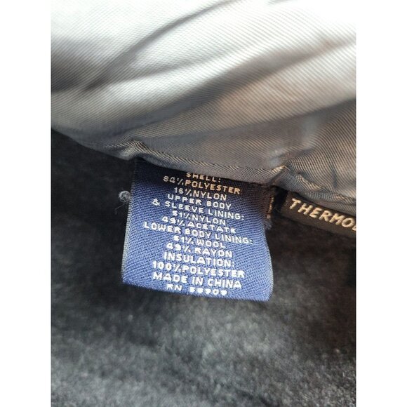 Roundtree & Yorke Jacket Coat Mens L Black Thermolite Winter Hooded Coat Simple - Picture 5 of 6